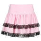 Lolita Plaid Mini Skirt – Gothic Harajuku - Pink - Skirts