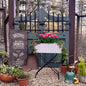 Outdoor Floral Oval Metal Plant Stand - - Sale