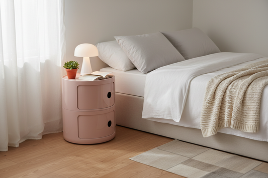 Plastic Round Bedside Table - - table