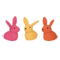 Plush Bright Crouching Bunny Doorstop - Orange - Decor