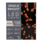 Jingle Bright 100 LED Light Set - Orange - Green Wire - Default Title - Christmas >> Lighting