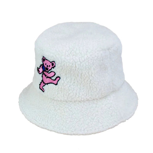 Peter Grimm Grateful Dead Pink Bear Bucket - Bucket Hat - One Size Cream - Headwear