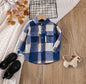 Toddler Plaid Long Sleeve Shirt Blue white