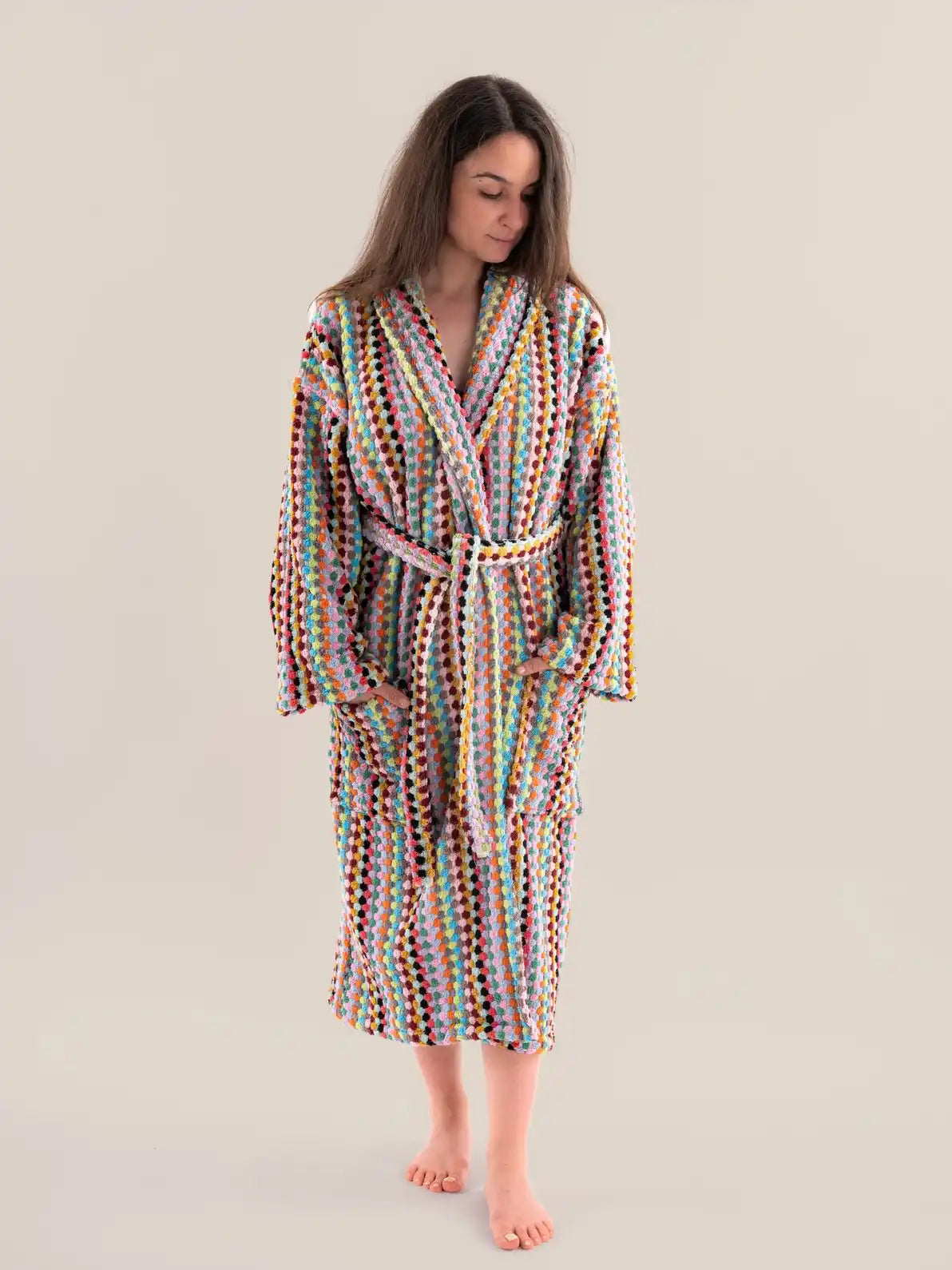 Pom Pom Bathrobe - M - Bath Robe