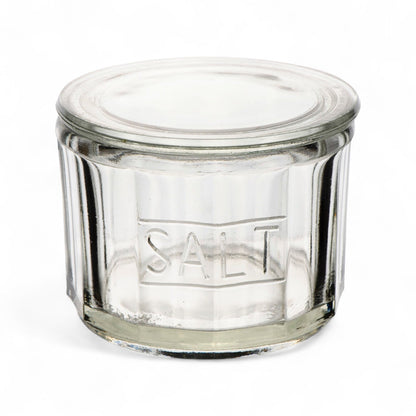 Pressed Glass Clear Salt Cellar - - Kitchen & Bath