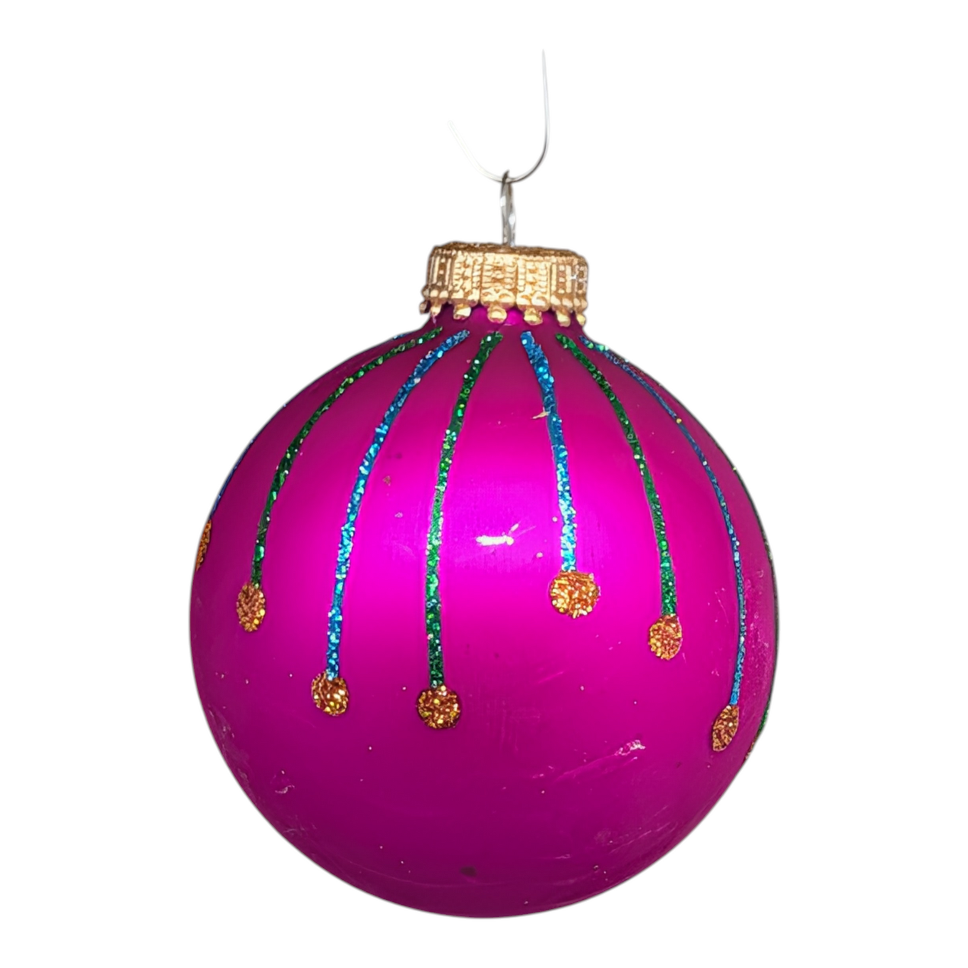 Krebs Value Glass Ornament 4 pack - Neon Drip - - Christmas >> Ornaments >> Glass