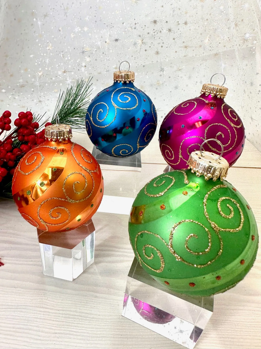 Krebs Value Glass Ornament 4 pack - Candy Brights - - Christmas >> Ornaments >> Glass
