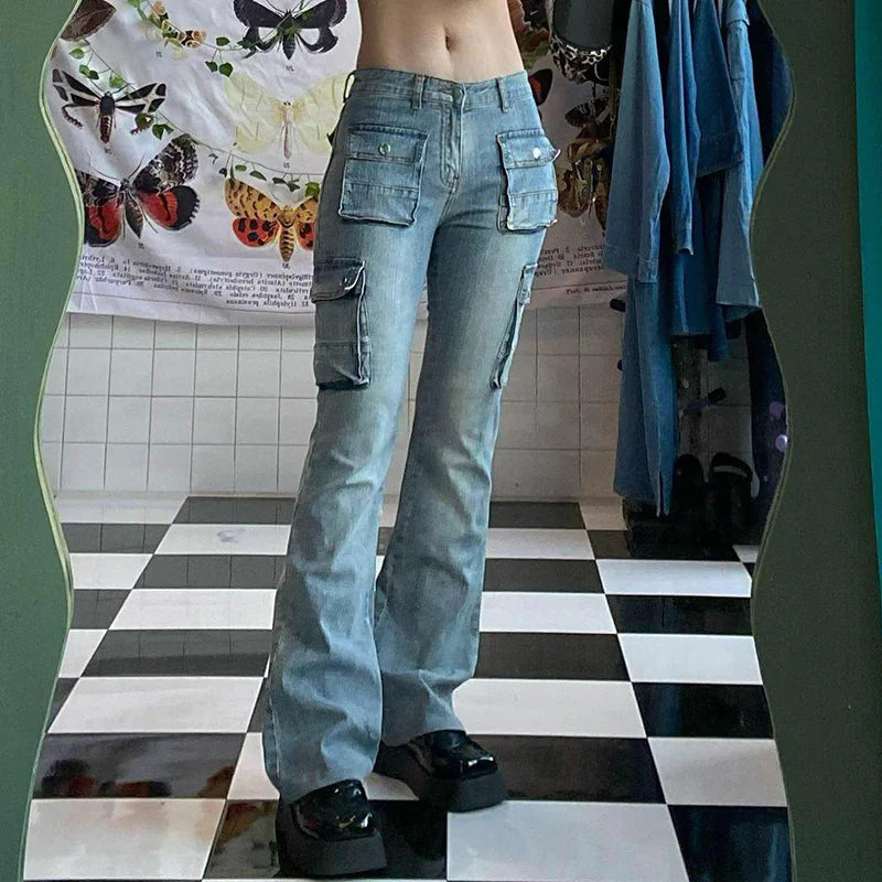 Retro Low Rise Jeans - Kia Day Design