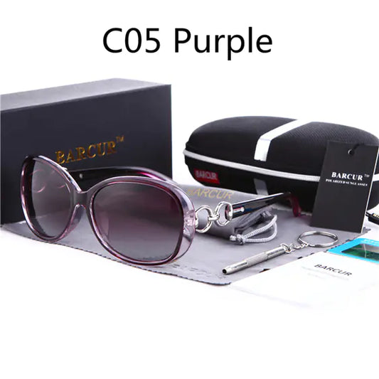 Vintage Polarized Sunglasses for Women by FENCHI - Purple - sunglasses