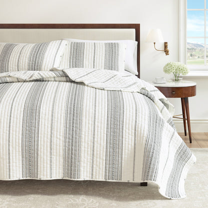 Stripe Quilt - Wesley Collection - - Quilts & Comforters