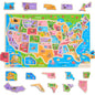 Montessori Mama Wooden USA Map Puzzle - USA Map Puzzle - puzzle