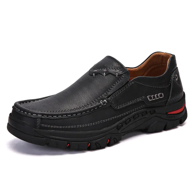 Top Layer Leather Casual Shoes - Kia Day Design