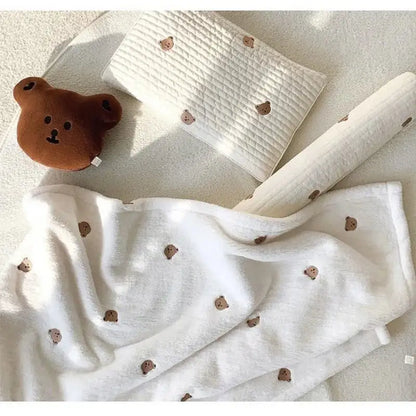 Soft Flannel Baby Blanket for Newborns Bear 125 x 90CM