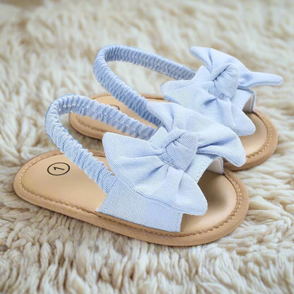 Baby Girls Bow Knot Sandals: Summer Soft Sole Princess Shoes