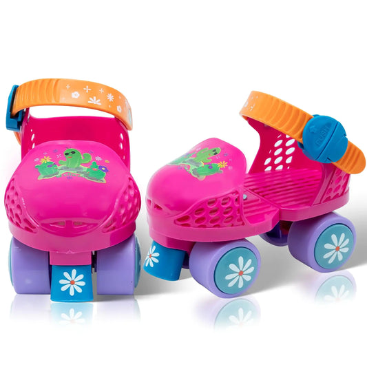 Toddler Adjustable Roller Skates 4 Wheel - Rose Red - skates