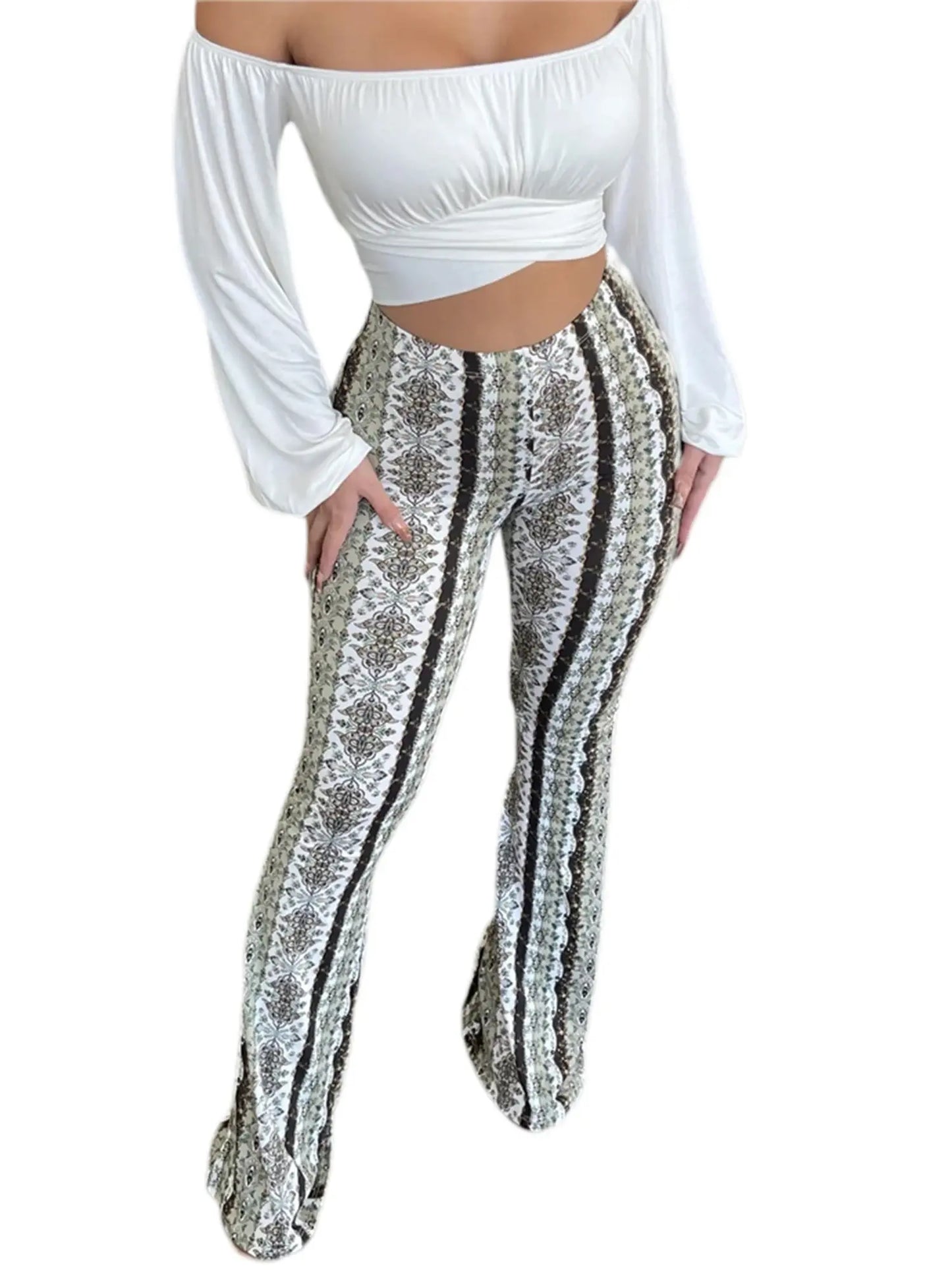 Ethnic Tribal Print Palazzo Pants