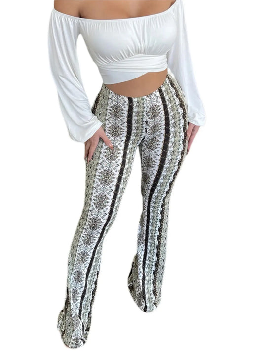 Ethnic Tribal Print Palazzo Pants