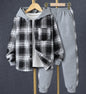 Kids Hoodie and Pants Set Gray