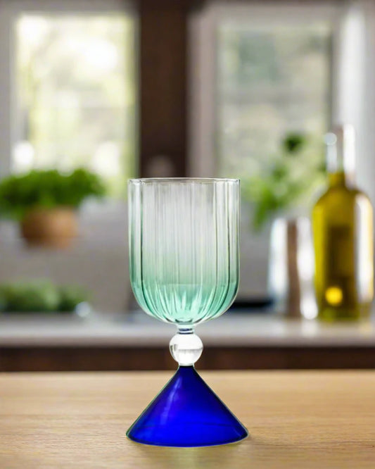 Blue Oasis Wine Glass