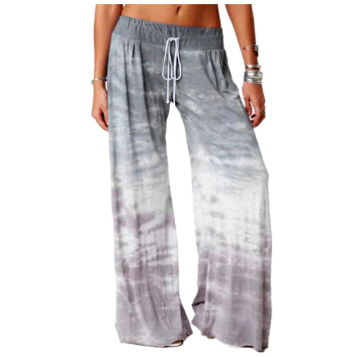Gradient Printed Yoga Wide Leg Pants for Women - Kia Day Design