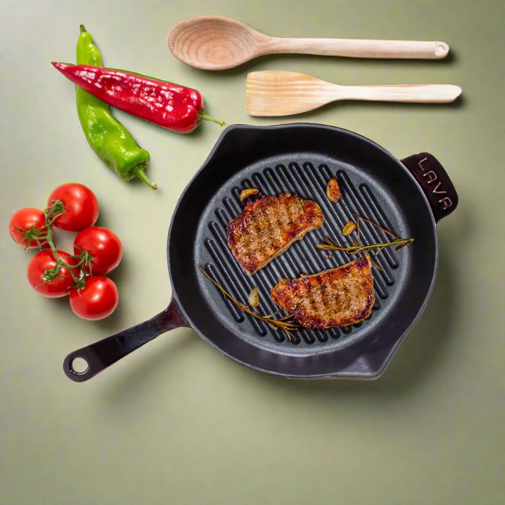 LAVA Premium Cast Iron Grill Pan