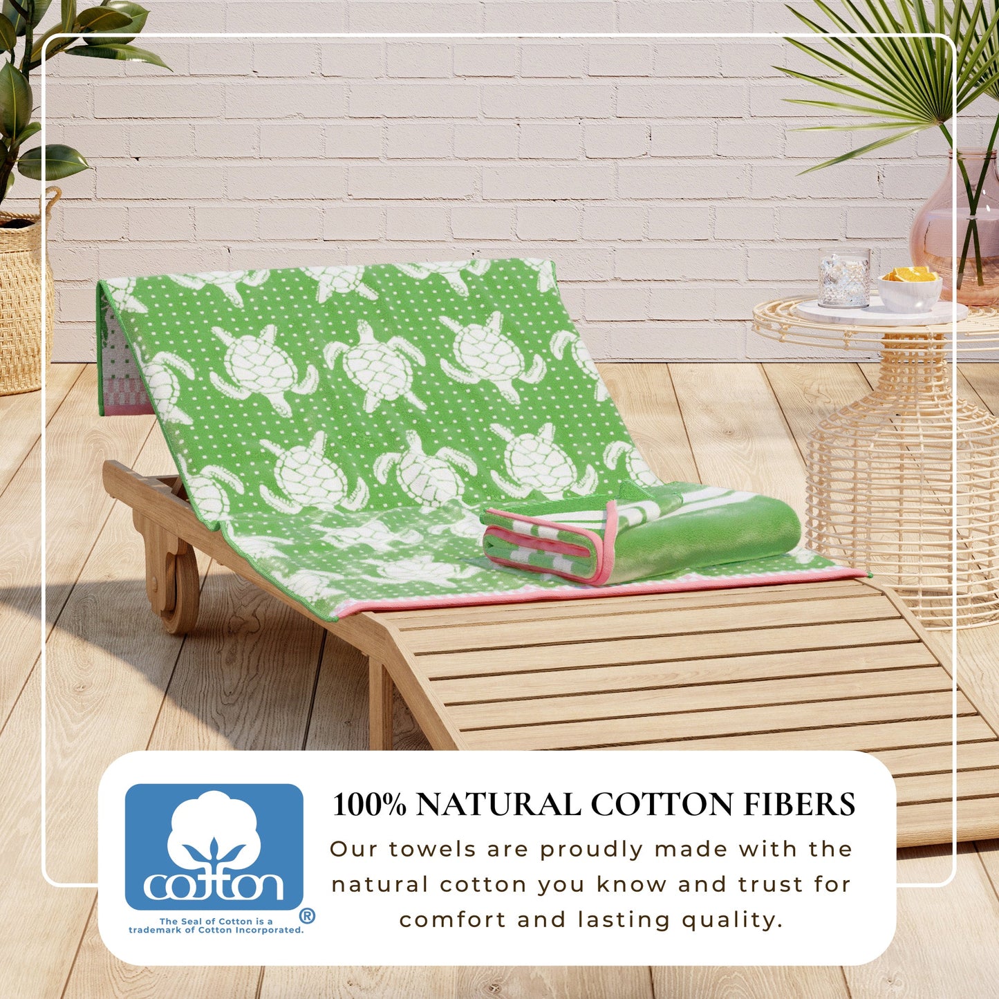 Cotton Velour Beach Towel - Maui Collection - - Beach Towels