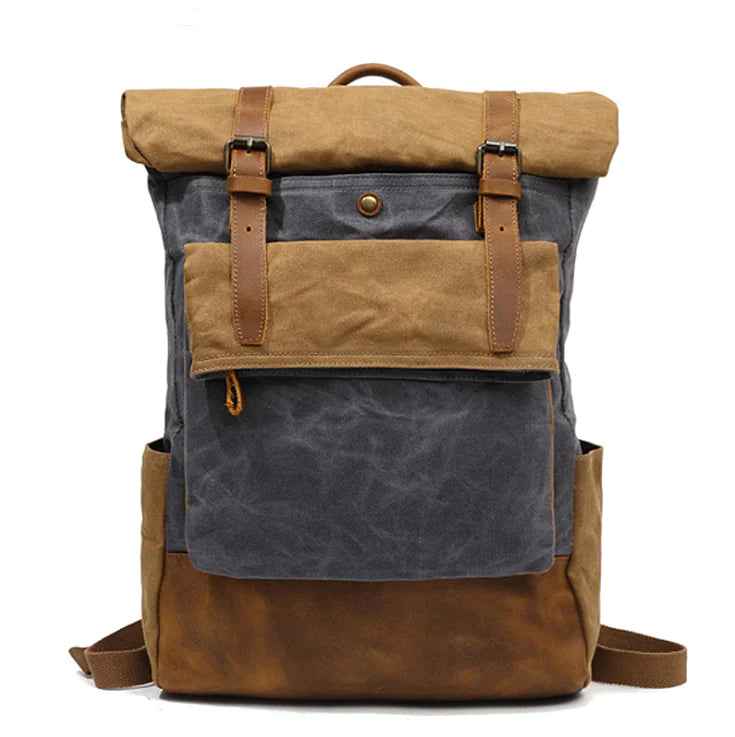 Vintage Canvas Backpack with Classic Design - Kia Day Design