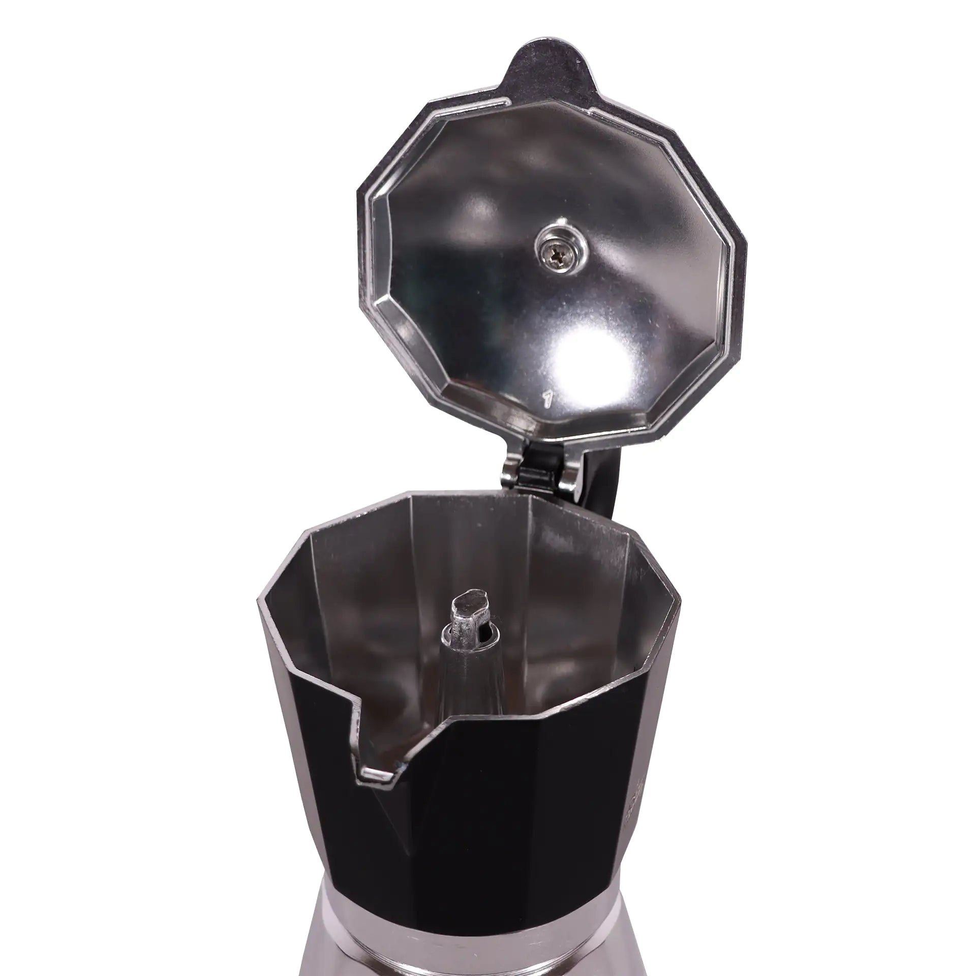 Aluminum Stovetop Espresso Moka Pot Black 240 ml - 8 oz - Kia Day Design