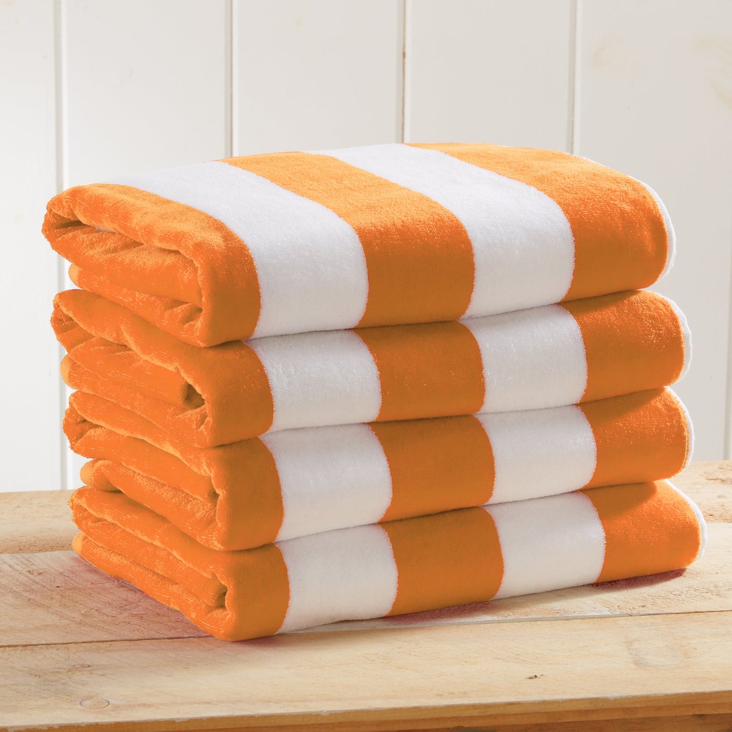 Cotton Velour Cabana Stripe Beach Towel - Novia Collection - -