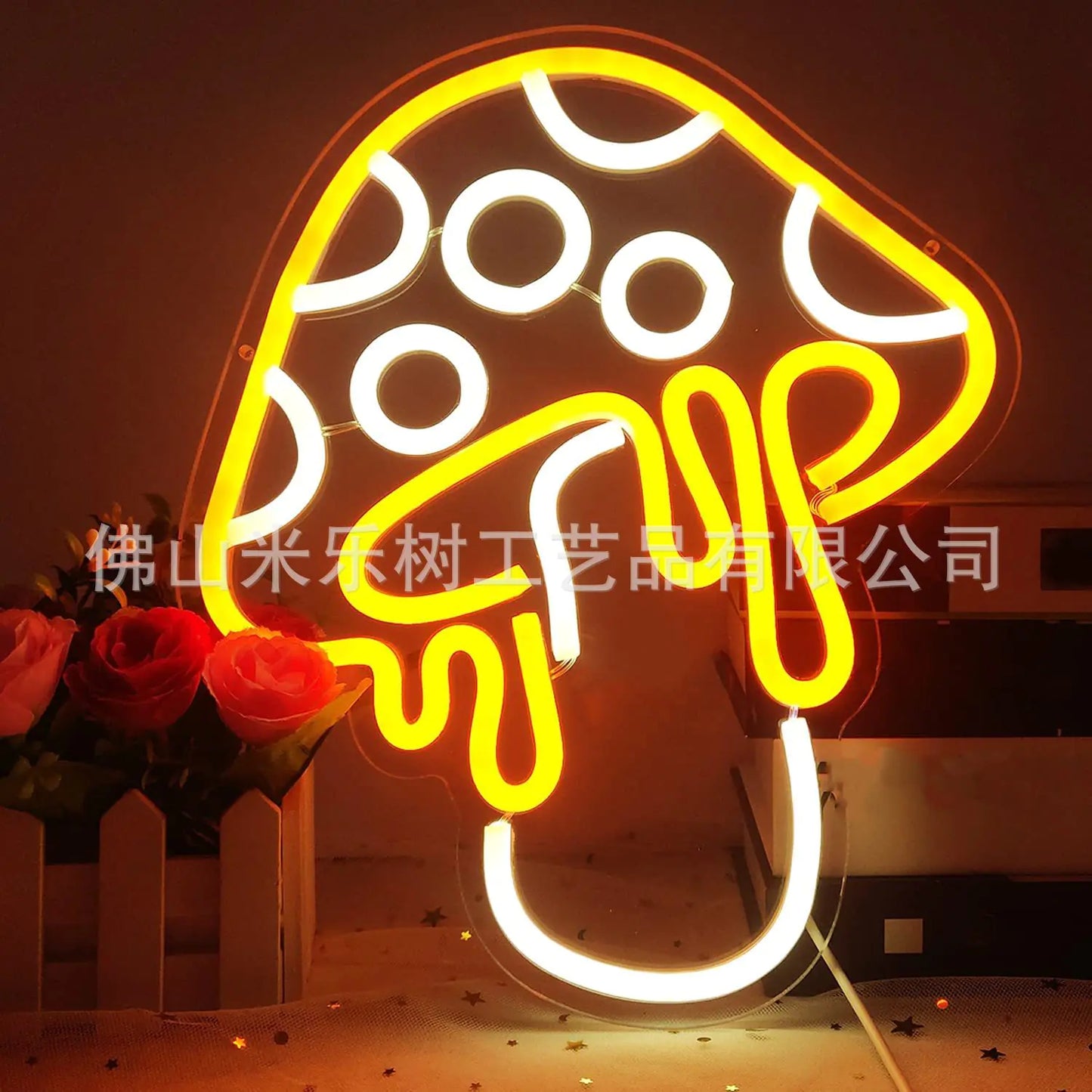 Neon Mushroom LED Sign
