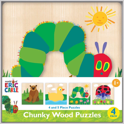 Eric Carle Chunky Wood Puzzles - Kids 4 Pack - Default Title - Toy Shoppe >> Puzzles