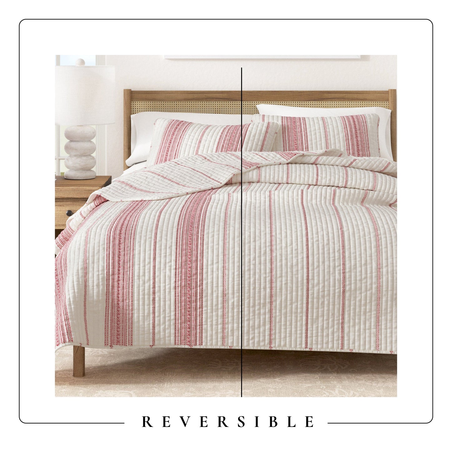 Stripe Quilt - Wesley Collection - - Quilts & Comforters