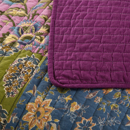 Tache Cotton Bohemian Carnival Garden Quilted Patchwork Bedspread Set (JHW-676) - - Quilt / Bedspread