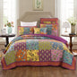 Tache Cotton Bohemian Carnival Garden Quilted Patchwork Bedspread Set - Twin - Quilt / Bedspread