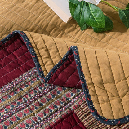Tache Vineyard Cottage Floral Lightweight Patchwork Bedspread Quilt Set (JHW-827) - - Quilt / Bedspread