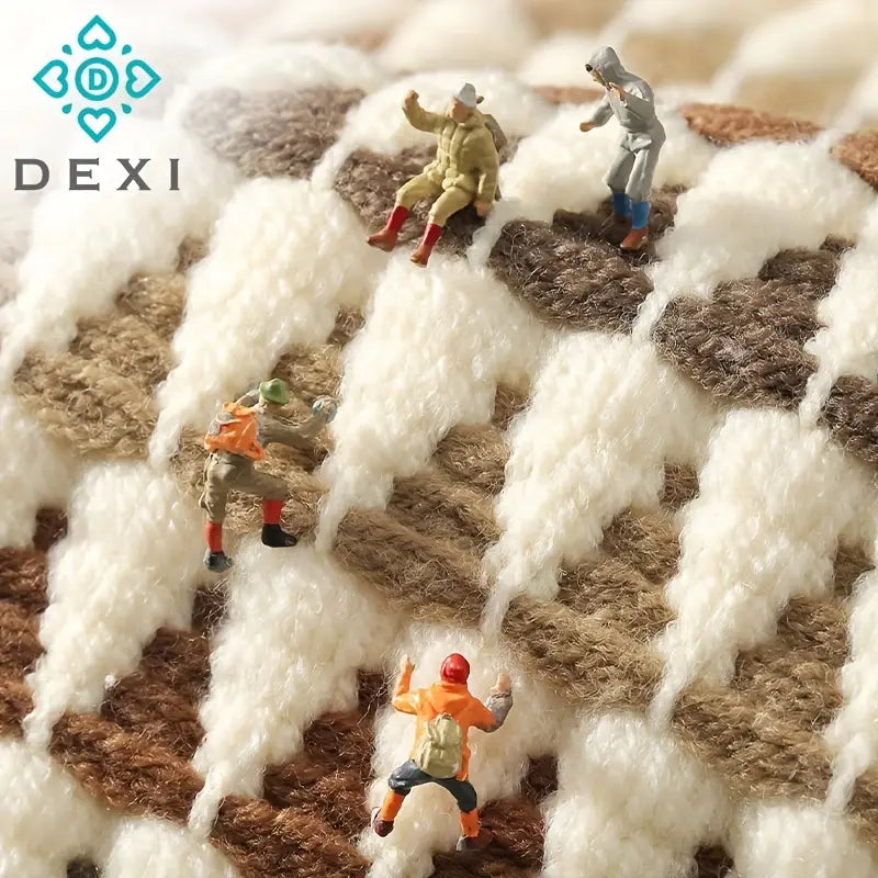 Geometric Pattern Long Pile Area Rugs - Kia Day Design