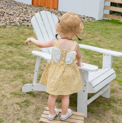 Summer Baby Girls Sling Dress Yellow