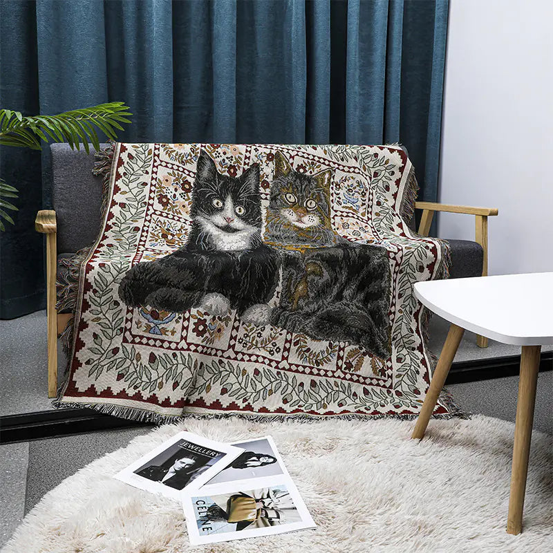 Bohemian Sofa Blanket - Premium Cotton Throw (In Stock) Kia Day Design