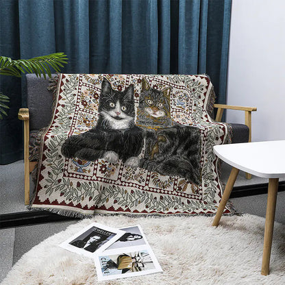 Bohemian Sofa Blanket - Premium Cotton Throw (In Stock) Kia Day Design