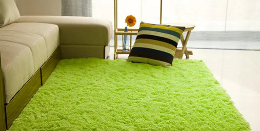 Green Plush Area Rug - Kia Day Design