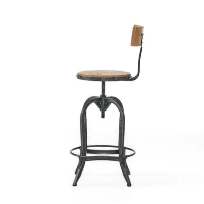 Adjustable Height Wooden Swivel Stools - Kia Day Design