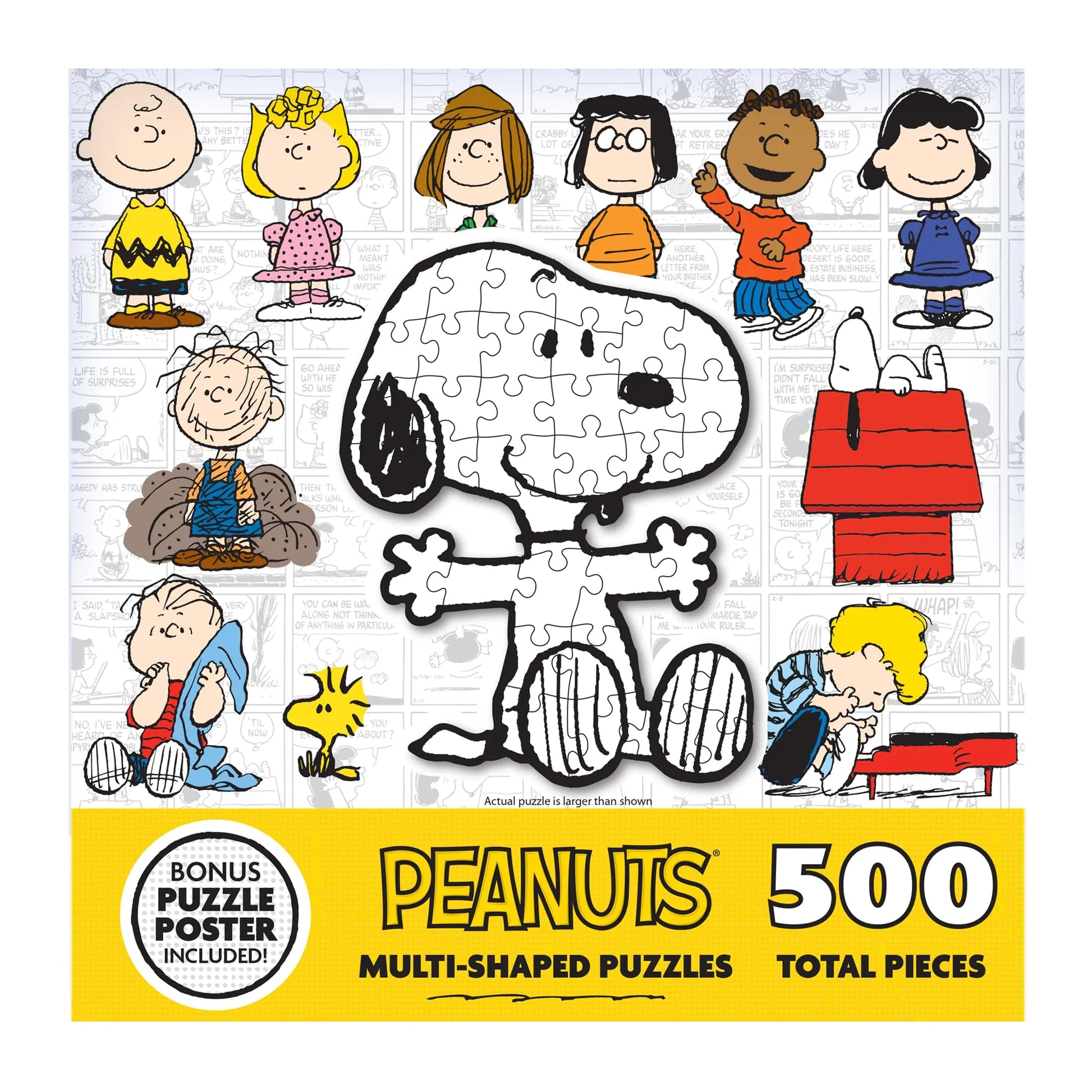 RoseArt - Mini Shaped - Peanuts - 500 Piece Jigsaw Puzzle - n a - puzzle