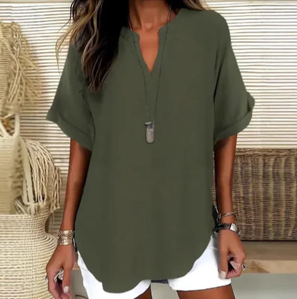 Women's Loose Ice Silk Shirt