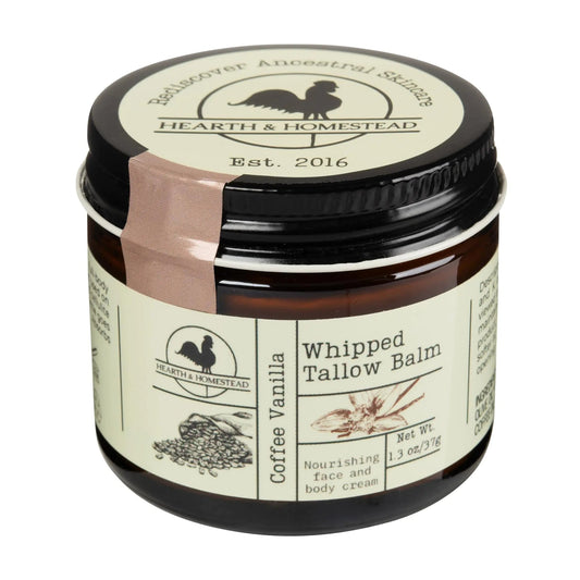 Hearth and Homestead: Handmade Whipped Tallow Balm (Coffee Vanilla) - Organic Body Butter with Infused Olive Oil - 1.3 oz … Kia Day Design