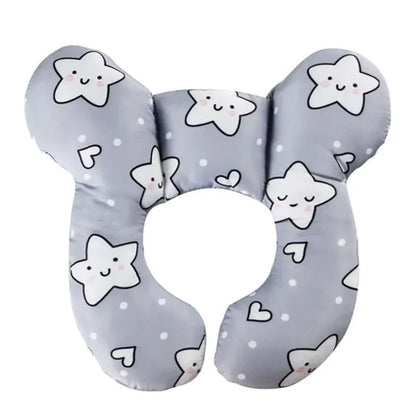 New Protective Baby Travel Pillow Gray Star