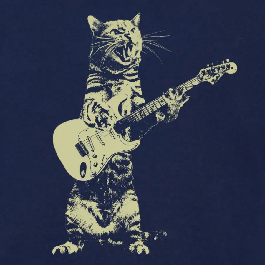 Kids cat playing guitar T-shirt