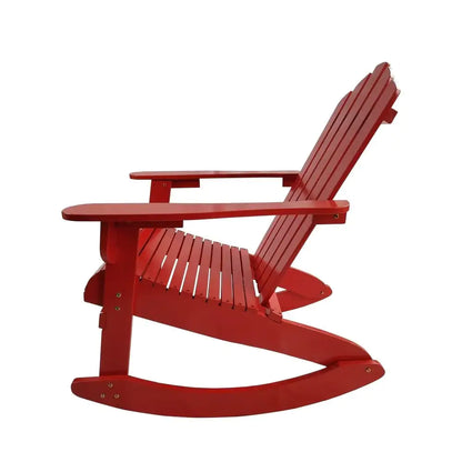 Reclining Wooden Outdoor Rocking Adirondack Chair