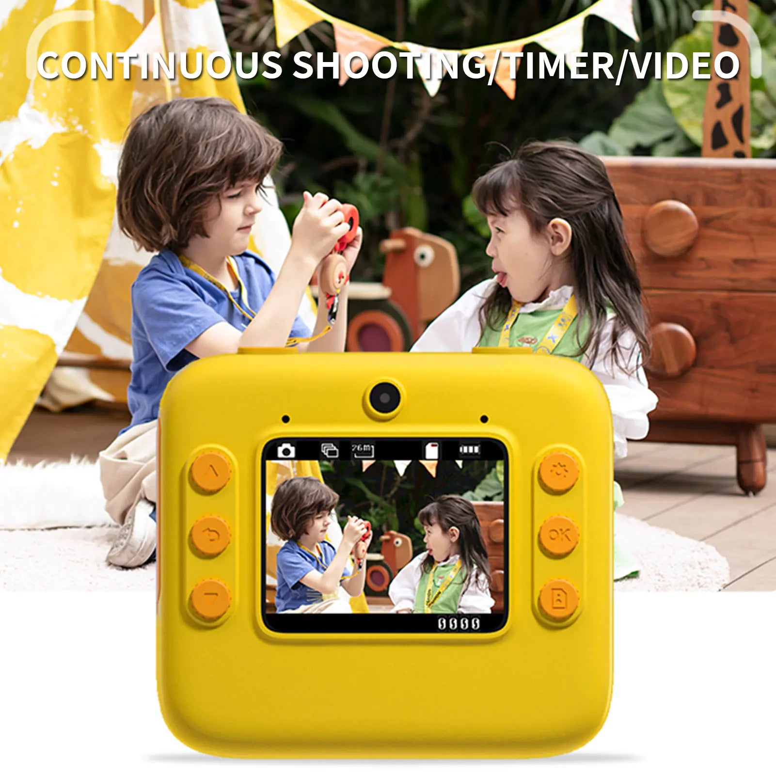 Children's HD 1080p Instant Camera with Printing Paper - Kia Day Design