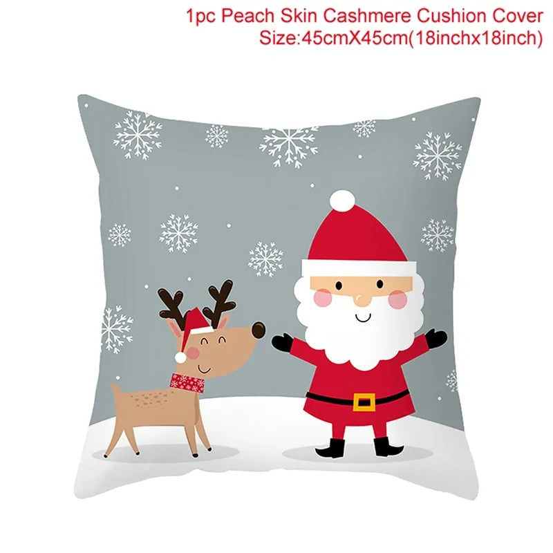 Cartoon Christmas Pillow Cover Kia Day Design