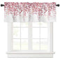 Pink Eucalyptus Leaves Berry Branch Valance Rod Pocket 1 Panel - Kia Day Design